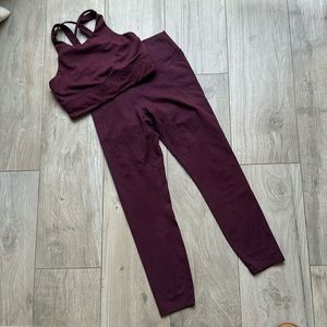 Maroon Vuori Workout Set